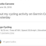 strava post Garmin connect